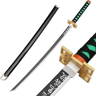 Demon Blade Wooden Samurai Sword,anime Cosplay Ninja Sword Props,for Fans Xmas Or Birthday Anime Lovers Decorative Toys ，41 Inches, Tokitou Muichirou