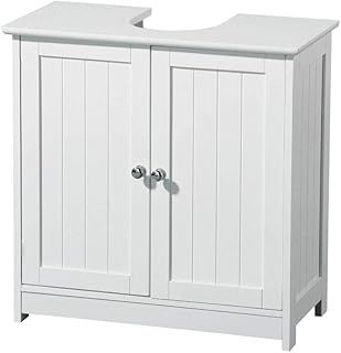 Bathroom Sink Cabinet Under Basin Unit Cupboard Storage Furniture White
