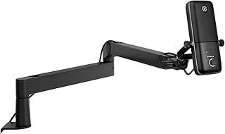 Elgato Wave:3 Microphone with Mic Arm Low Profile, Fully Adjustable with Cable Management Channel, perfect for Podcast, Streaming, Gaming, Home Office, Free Mixer Software, Plug & Play for Mac, PC