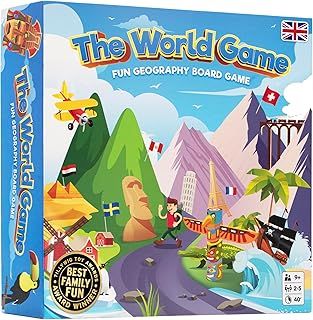 The World Game - Fun Geography Board Game - Educational Game for Kids & Adults - Cool Learning Gift Idea for Teenage Boys & Girls