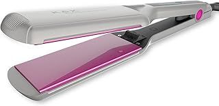 K&K 2.24 Inch Extra Wide Plate Hair Straighteners Pro-Ceramic Coating Titanium Smooth Flat Iron for Women Keratin Treatment, Five-Speed Temperature Control, 120-232 C, UK Plug