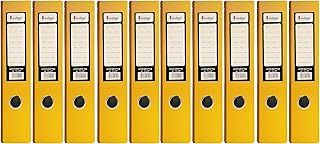 Premium A4 Office Lever Arch File - Durable, Organized File Storage -(FSC Certified, Yellow, 70mm Spine - Pack of 10)