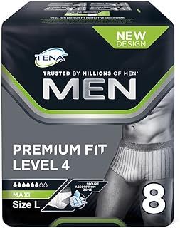 Tena Men Premium Fit Protective Underwear Level 4 - L/XL (6 Packs of 8)