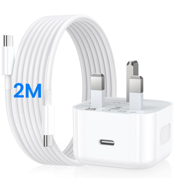 iPad Fast Charger 40W iPad Charger and Plug USB C With 2M USB C Cable for iPad Pro 12.9" 2022-2025/11" 2021-2024, iPad Air 11" Gen 6th/10.9" Gen 4th/5th, iPad Mini 7th/6th, iPad 11th/10th Generation