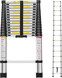 Telescopic Ladder Multi Purpose Loft Ladder, 4.7m 15.4ft Aluminium Extendable Ladder Foldable Ladder