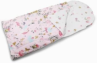 Happy Linen Company Girls Boys Kids Enchanted Forest Unicorn Pink 155 x 65 cm Reversible Sleeping Bag