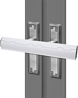 Patio Door Security Lock, Patio Door Locks for French Doors Conservatory Doors - French Door Security Lock Fits 2 Horizontal Handles, No Tools Required, 33x5cm