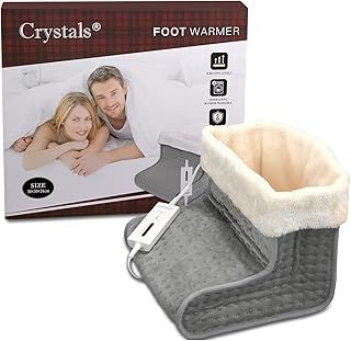 Electric Heated Foot Warmer with 5 Adjustable Temperature Settings, Auto Shut-Off, Soft Breathable Fabric – Winter Warmth for Men & Women, Safe Overheat Protection - Feet Warmer for Cold Feet
