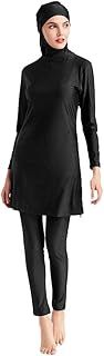 Burkini Muslim Islamic Swimming Costume Women Long Sleeve Tops + Pants + Hijab 3 Piece Swimwear