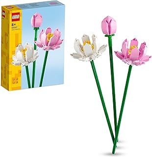 LEGO Botanicals Lotus Flowers - Faux Flower Bouquet Building Set for 8+ Year Old Girls and Teenagers - Great as a Gift for Mothers - Bedroom Decoration or Desk Decor - Botanical Collection - 40647