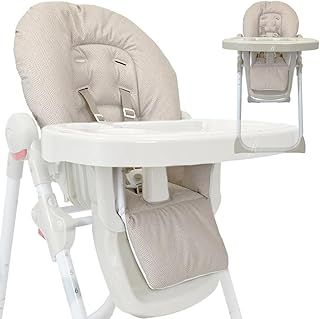 My Babiie MBHC8 Premium Highchair Seat Cover Only with 5-Point Harness - Padded PVC Seat Cover, Easy Clean, Seat Cushion Compatible with My Babiie MBHC8 - Oatmeal Herringbone