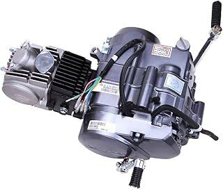 ROMYIX Dirt Bike Engine,125CC Motorbike 4-Stroke CDI Motor Engine Pit Dirt Bike ATV Quad Kit Air-Cooled Clutch Engine Starter Complete Kit