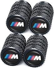 BMW M Alloy Tyre Valve Caps, Compatible with BMW M Series & X Models, Leak-Proof Dust Caps for Car Tyres, 4PCS