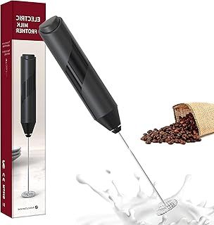 Milk Frother Handheld(Portable&Mini),Electric Whisk Beater Foam Maker for Coffee,Latte,Hot Chocolate, Macha(Battery Operated/Black)