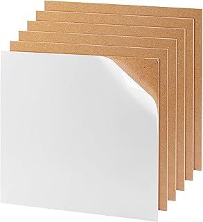 6 Pack 30x30cm Square Cork Board, 6mm Self-Adhesive Cork Tiles, Wall Pin Board, DIY