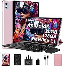 2025 Newest Tablet 10 Inch Android 14, 20GB RAM+128GB ROM (TF 2TB), Octa Core, 5G+WiFi 6 | Widevine L1 | 6000mAh | Bluetooth 5.0 | GMS | Type-C | 5+8MP | Widgets| Tablet with Keyboard & Mouse - Blue
