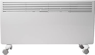 Devola DVNDM20 2000W Eco Electric Panel Heater with Adjustable Thermostat | Energy Efficient Technology, Lot 20 | Slimline Wall Mounted & Free Standing Plug in Low Energy Heaters with Timer | White