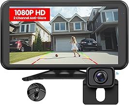 Wireless Reversing Camera 1080P: HD Night Vision Reversing Camera Wireless, 4.8" Monitor Support 2 Reverse Cameras Stable Signal, IP69K Waterproof Foxpark Reversing Camera Kit for Van Car SUV Trailer