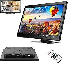 podofo 10.1 Inch LCD Mini Monitor, Potable Monitor for Computer/Surveillance/Rear Camera, with HDMI/VGA/AVI/BNC/USB Input, Second Display for Laptop, HDMI Mini TV for Game, DC 9-30V