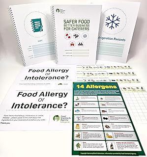 Safer Food Better Business for Caterers Revised Updated 2025 1 x Food Safety Manual & 1 x 13 Month Diary & 1 x Fridge Temperature Records & 3 x Food Allergen Signs & 4 x Food Allergens Charts