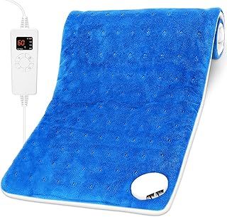 OGIMA Heat Pad, Heating Pads for Back Pain Relief, Electric Heat Pad with Auto Shut Off and 5 Heat Level Settings, Machine Washable, Extra Large 30x60 cm (Blue)