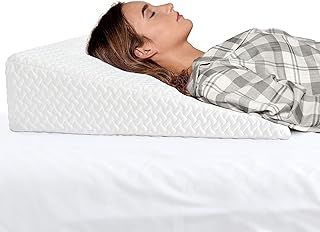 Milliard Orthopedic Wedge Pillow, Memory Foam Support Bed Wedge for Sitting and Reading, Helps with Acid Reflux, GERD, Back/Leg Pain, and Pressure Relief - Washable Cover