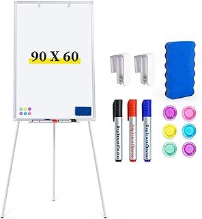 Flip Chart Whiteboard 60x90cm, Magnetic Whiteboard with Stand, Portable Lightweight Flipchart for Home, Office, School