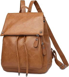 Everfunny Women Backpack Waterproof Anti-theft Lightweight PU Fashion Leather Nylon School Shoulder Bag Travel Cute Backpack Girls Ladies