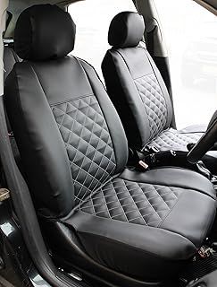 Front Pair KNIGHTSBRIDGE LEATHER LOOK Car Seat Covers