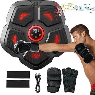 Aolawco Music Boxing Machine Wall Mounted, Multi-Mode Smart Bluetooth Musical Boxing Machine with USB Charging & LED Light, One Punch Boxing Machine UK with Boxing Gloves for Kids/Adult/Indoor