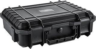 XJYMCOM Flight Case Waterproof Hard Compact Camera Case Portable Carry Lock Storage Box Protective Storage Carrying Case with Foam for Tools Drones Camera Lens Accessories 34 x 27 x 10cm (Large)