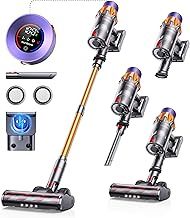 SunSare Cordless Vacuum Cleaner, 550W/45Kpa, Max 60 Mins Runtime, Wall-mounted Charging, Self-Standing, vacuum cleaner with Touch Screen, stick vacuum for Home, 2024 Latest Motor, X7A