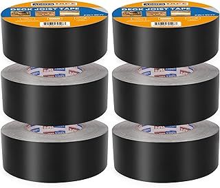ADHES Deck Joist Tape, Butyl Deck Tape 5cm x 15m 6 Rolls Waterproof Joist Tape for Decking, Deck Flashing Tape, Butyl Joist Tape, Ideal for Wood Decks Beams Roof, Outdoor Construction Use