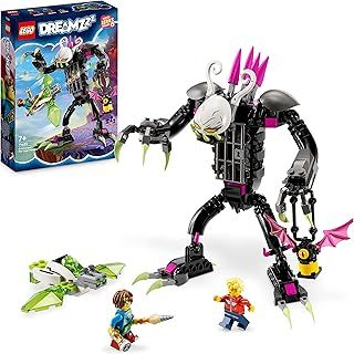 LEGO DREAMZzz 2-in-1 Grimkeeper the Cage Monster Figure Set, Transform Z-Blob into Mini-Plane or Hoverbike, With Minifigures from the TV Show, Toys for 7+ Years Old Kids, Boys, Girls 71455