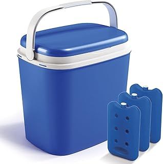 URBNLIVING 27L Large Compact Insulated Beach Picnic & Camping Leakproof Travel Cooler Box Cool Ice Box with Handle