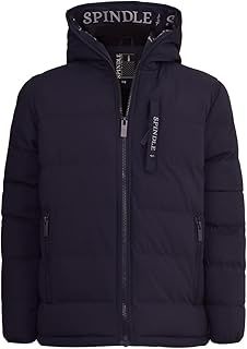 52_DNM Childrens Boys Winter Parka Coat Fur Borg Lined Hood School Jacket Black