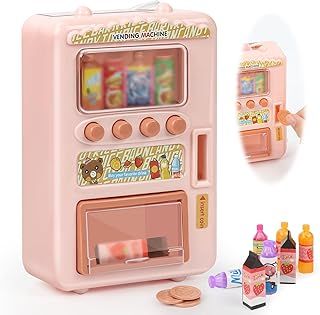 Mini Vending Machine, Mini Food Doll House Decoration, Miniature Food Accessories, 1:12 Vending Machine Mini Things for Doll House Furniture Kitchen Decoration