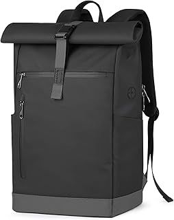 Inateck RollTop Backpack Men Women 25L-30L Bicycle Backpack Laptop Backpack School Backpack for University Bicycle Leisure Job Sports Travel Cycling Stylish Daypack with 17 Inch Laptop Compartment