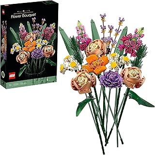 LEGO Botanicals Flower Bouquet - Artificial Flowers Set for Adults incl. Roses, Snapdragons, Poppies, Asters & Daisies - Home Decor Gift Idea for Women and Men - Botanical Collection - 10280