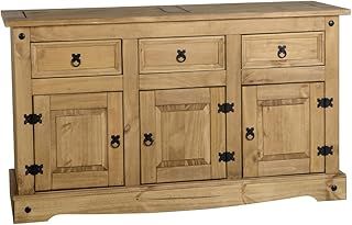 Corona 3 Door 3 Drawer Large Sideboard Light Fiesta Wax