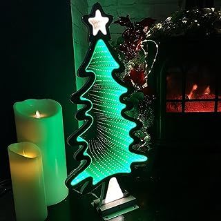 Samuel ALEXANDER 60cm Green Standing LED Infinity Christmas Tree Decoration with Metal Base