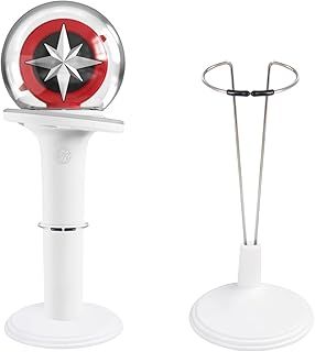MingQiEven K-pop Lightstick Stand 2 Pack Holder Compatible with Official Lightsticks, Display Stand, Compatible with Stray Kids|Enhypen|Ateez|Twice (White)