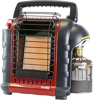Mr. Heater Portable Buddy with Adaptor - Efficient and Portable Propane Gas Heater for Heating Cartridge System with 7/16 Thread-Reliable, Up to 2.4 kW Output