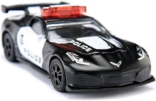 siku 1545, Chevrolet Corvette ZR1 Police Car, Metal,Plastic, Black,White, Opening bonnet, USA police design