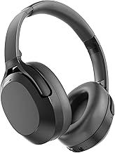 Active Noise Cancelling Headphones, Wireless Bluetooth Over-Ear Headphone with Microphone,120H Playtime, Foldable Overhead Headphones with Deep Bass, Fast Charging for Home Travel Office