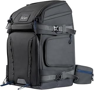 Sklon Ski Boot Bag Backpack - 55-65 Liter Expansion - Waterproof Winter Sport Pack for Travel Allows You to Transport Your Skiing and Snowboarding Gear in Style