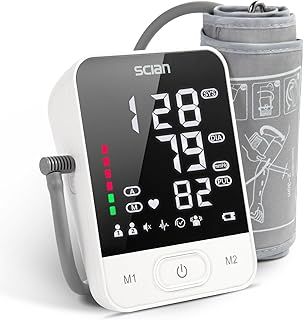 Scian Blood Pressure Monitors Large Cuff Blood Pressure Machine for Home Use, Automatic Blood Pressure Cuff with Voice Broadcasting, Large LED Backlit Display, 2 User 200 Memory, Type-C Cable