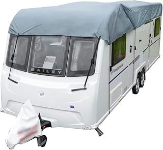 UK Custom Covers CTC792GREY_FBA Caravan Top Roof Cover Waterproof Heavy Duty Grey - Size 23-25ft (Select In Advert)