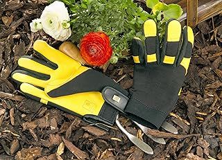 Gold Leaf SOFT TOUCH Deluxe Deerskin Leather Comfortable RHS Gardening Gloves - Gents Size - Great Gift
