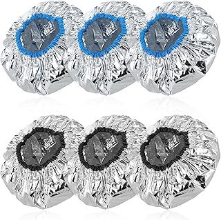 6 Pieces Deep Conditioning Hair Cap, Aluminum Foil Hair Cap for Hot Oil Treatment Reusable Heating Cap Processing Caps for Hair, Hair Dyeing Shower Caps for Home Salon Use